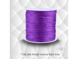 Cordão de Nó Chinês Náilon 100m X 0.8mm Rattail Macramé Shamballa Thread Roxo | S/MARCA