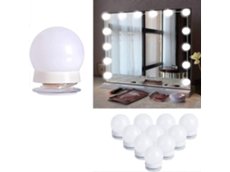 Rebe kit de Luzes de Maquiagem Led 10 Luzes Brancas Reguláveis