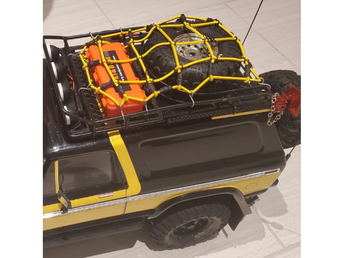 3 Peças Mini Caixa De Ferramentas Decoração Bagageiro Para Carro De Controle Remoto 1:10 Axial Scx10 90046 90047 Rr10 Laranja