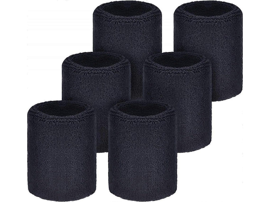 Omni-6 Pares De Pulseiras Absorventes De Suor Para Esportes, Futebol, Basquetebol, Corrida, Tênis E Treinamento Esportivo