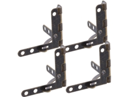 Dobradiças De Metal Antigas Com 8 Furos Para Caixas Madeira, Conjunto