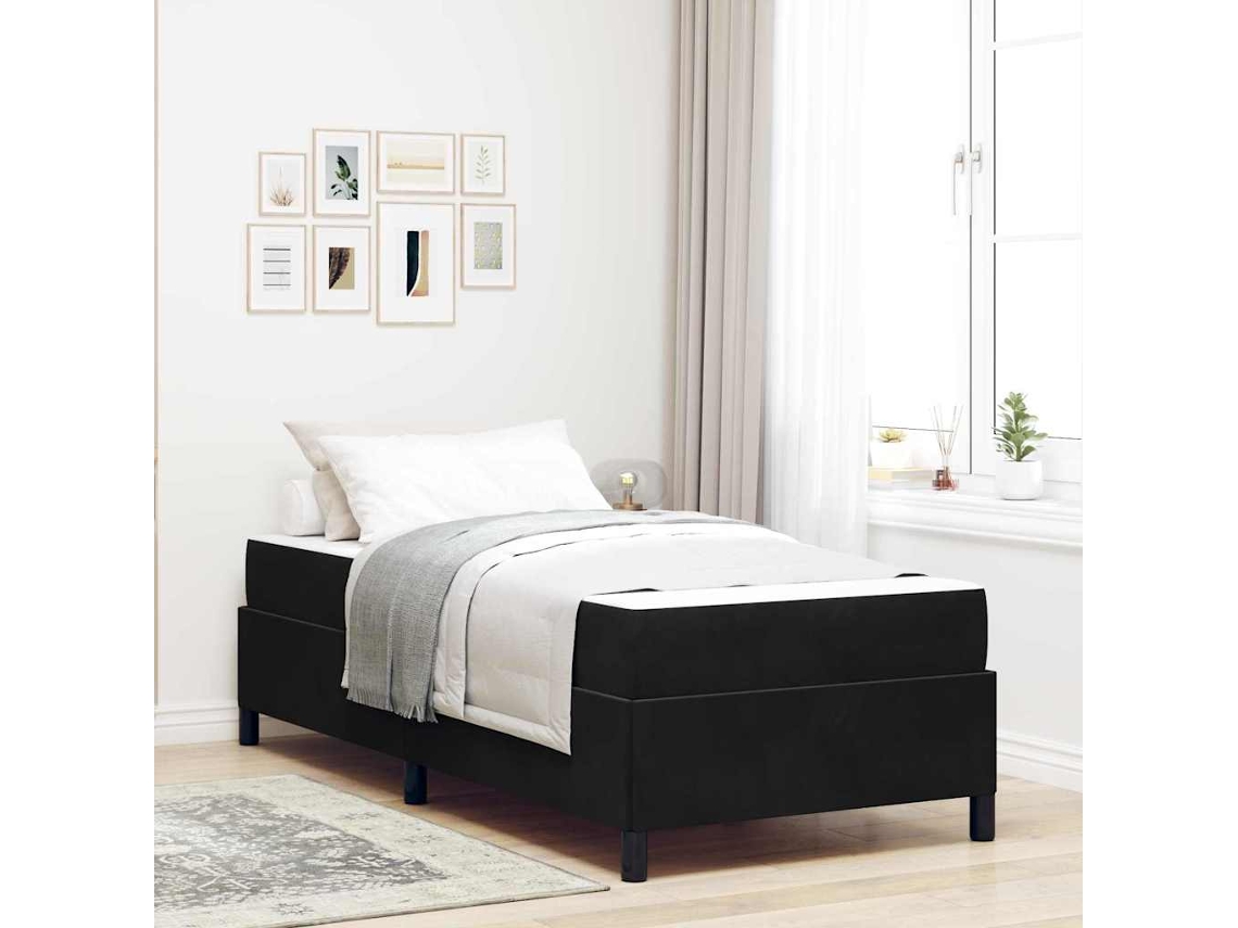 Vidaxl Estrutura Da Cama Preto 100 X 200 Cm Tecido