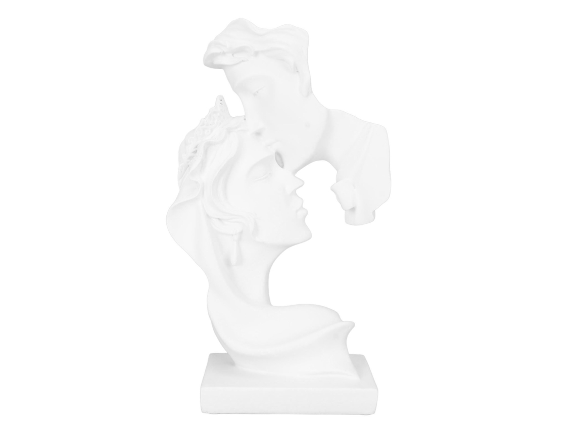 Figura de Amor Resina Moderna Branca Decoração