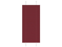 Vidaxl Plissado Cego Bordéus Vermelho 55x100 Cm Largura Tecido 54,4 Cm
