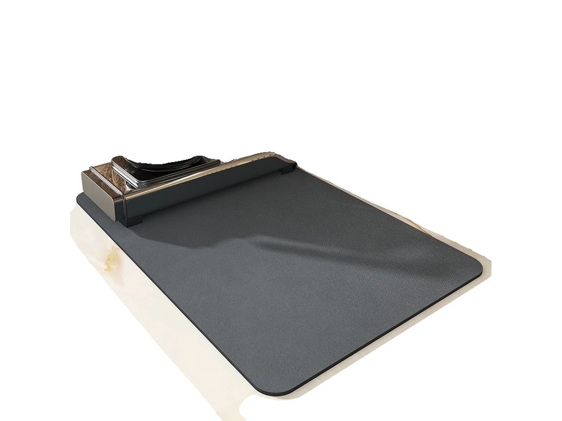 Tapete De Drenagem De Cozinha, Super Absorvente, Design Antiderrapante, Cinzaescuro-a, 30x40cm