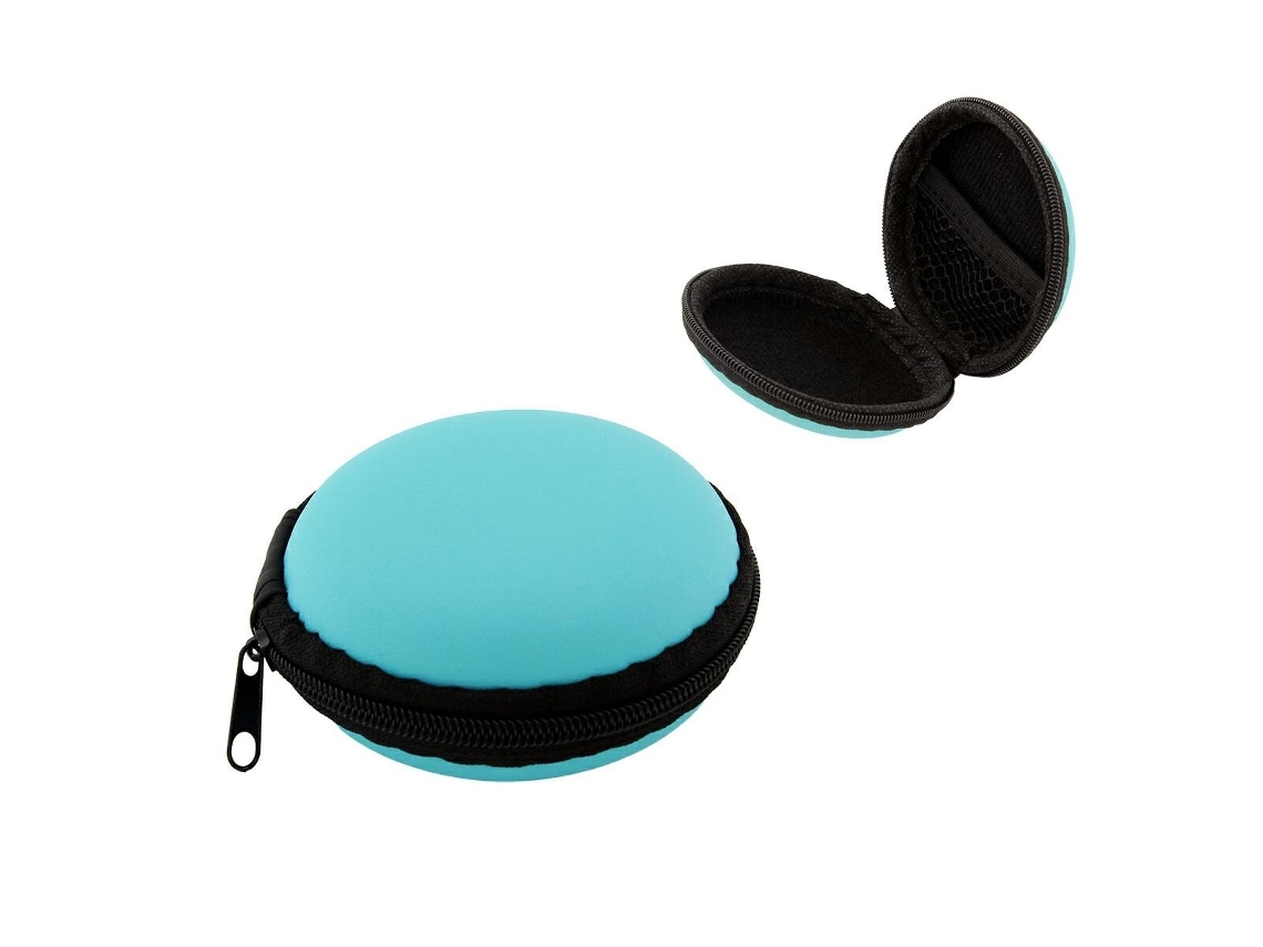 Estojo Zruxe Para Auscultadores Com Fecho E Bolso Interior (proteção Contra Quedas, Azul)