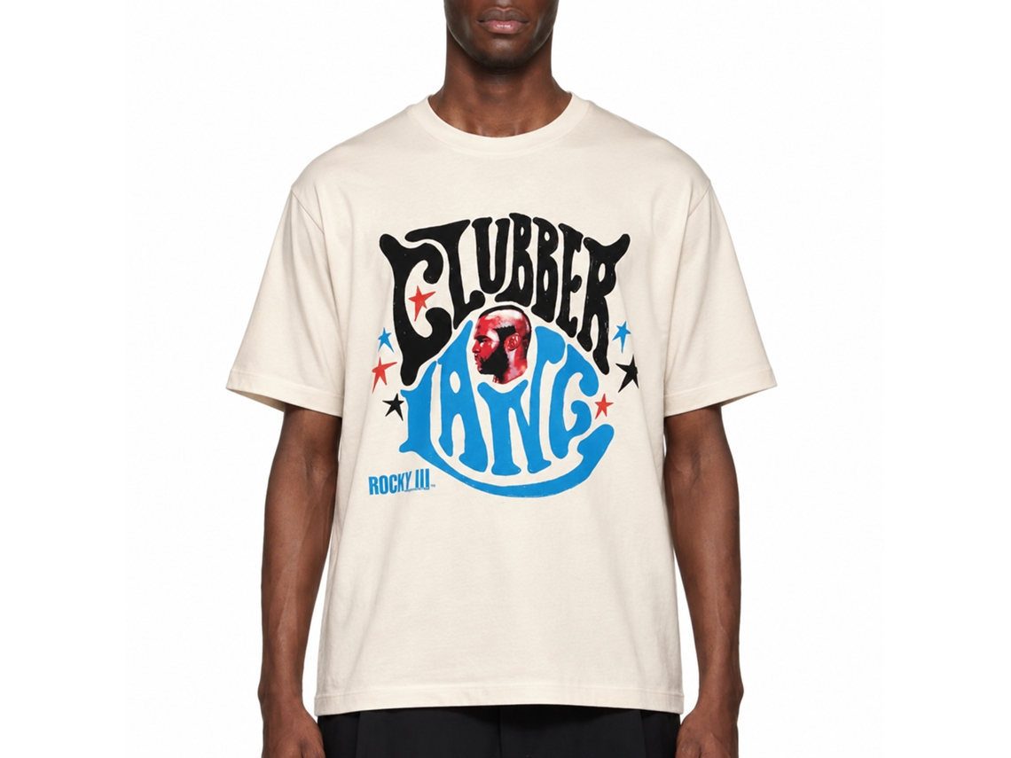 Rockinstone Rocky Movie Clubber Lang Solid Natural Adult T-shirt Size:xxl