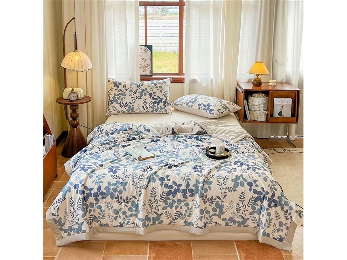 Colcha Acolchoada Fansu Capa de Cama Manta para Ar Condicionado Edredom Microfibra Conjunto Sofá Cobertor Toda