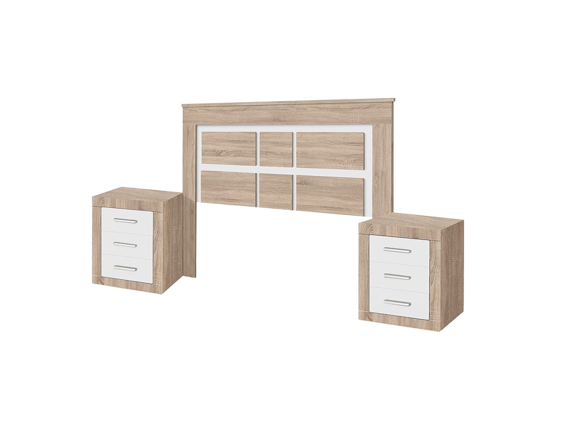 Mesa de Cabeceira Kiara SALDOSYSTOCKS Branco (160x120x3cm)