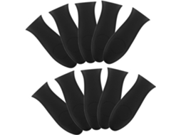 Capas De Silicone Para Alças Panelas Minkissy, Pacote Com 10 Unidades, Pretas