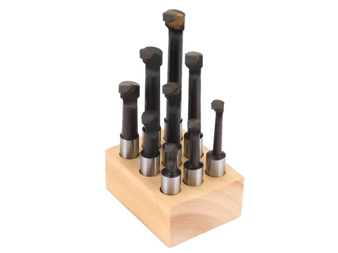 Conjunto De Mandriladoras Com Ponta Metal Duro, Kit De 9 Peças Com Haste F1, 12mm, Construção Em Aço Para Oficina De