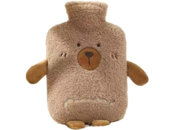 Botella De Água Quente Linjou Com Capa De Pelúcia Macia, Presente Ideal Para Família Ou Amigos Marrom