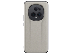 Capa De Couro Ultrafina Com Padrão Cruzado E Resistente A Quedas (cáqui Honor Magic5 Pro)