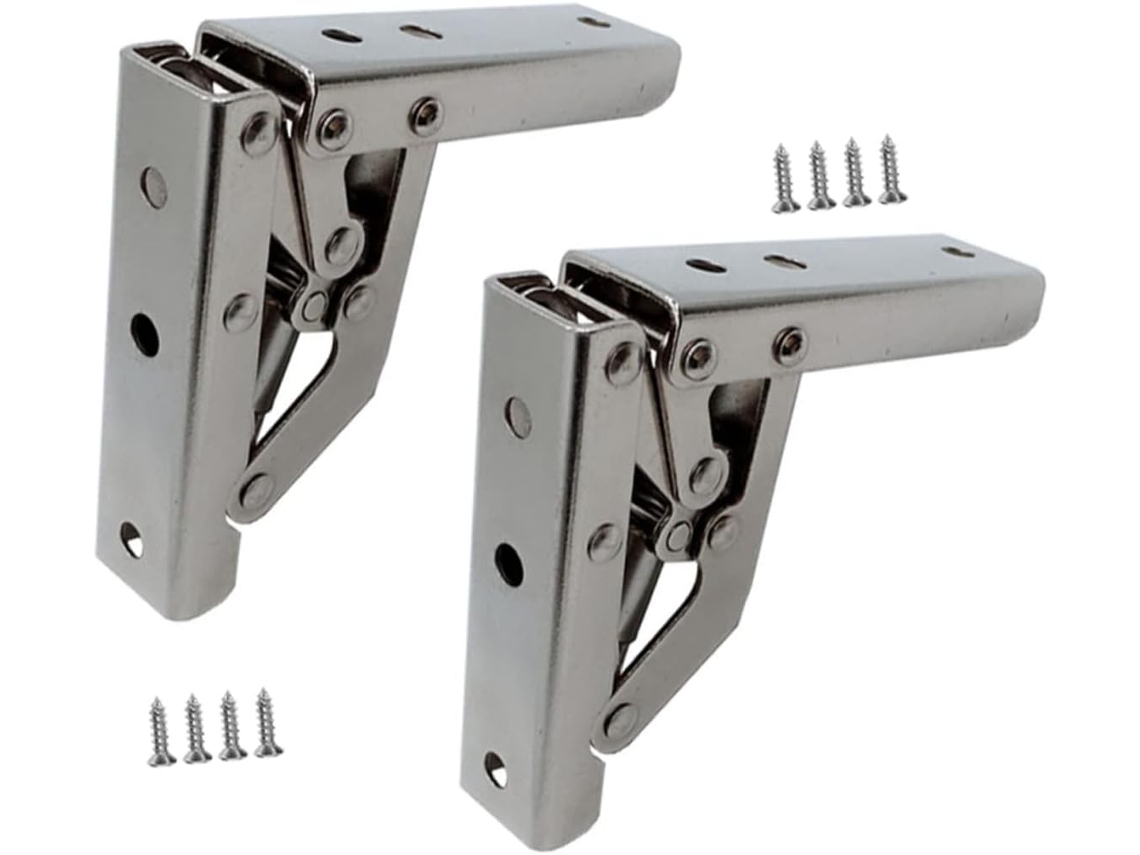2 Dobradiças Ocultas Dobráveis Resistentes Para Móveis, Armários De