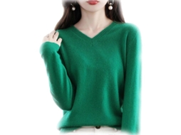 Suéter De Cashmere De Qualidade Superior Da Mongólia - Design Fashion E Mantenção Fácil Esmeralda