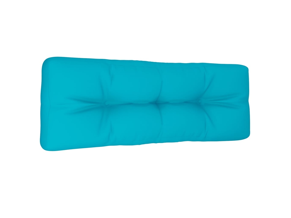 Almofadão para paletes VIDAXL Turquesa Tecido (120x40x12 cm)