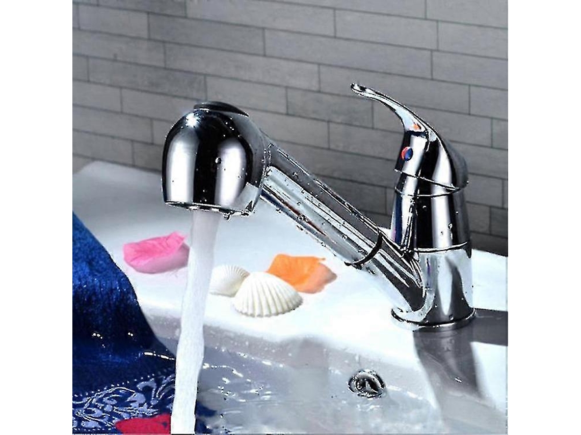 Torneira Misturadora De Cozinha Com Ducha Extensível, Giratória 360°, Para Água Quente E Fria, Com Serpentina De Cerâmica E Um Chu Aquaforge
