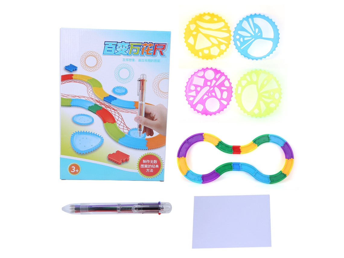 Mali régua Geométrica para Crianças Ferramenta de Desenho com Lápis e Papel A4 Stationery