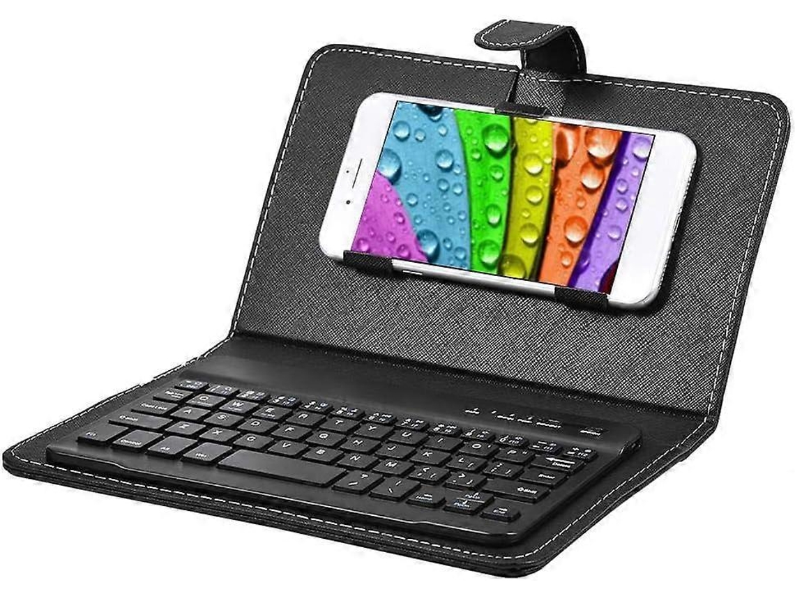 Teclado Bluetooth Sem Fio Para Telefone, Mini Teclado Bluetooth Portátil Com Capa Protetora, Teclado Dobrável Everley891 (preto)
