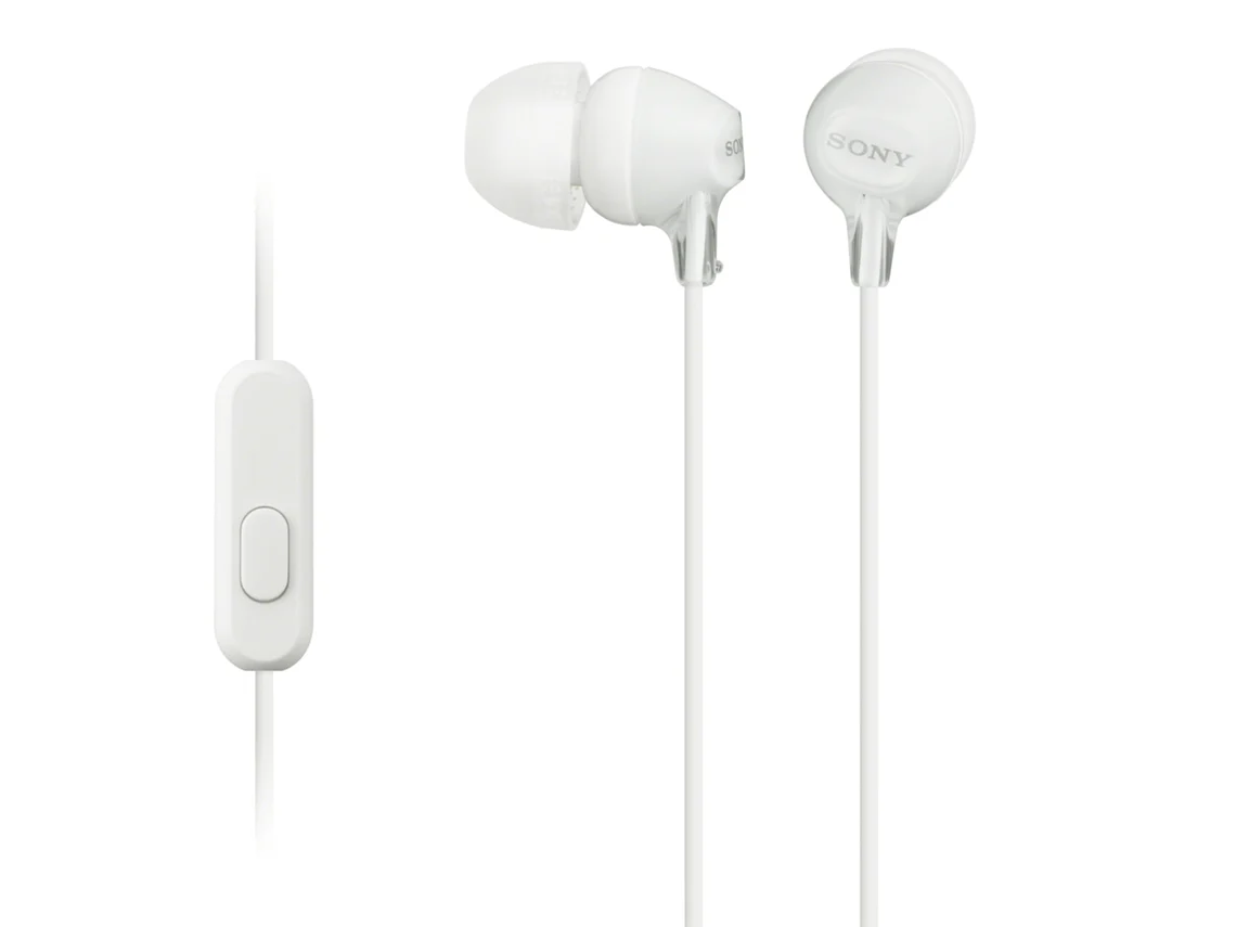 Auriculares com Fio SONY Mdr-Ex15Ap (In Ear - Microfone - Branco)