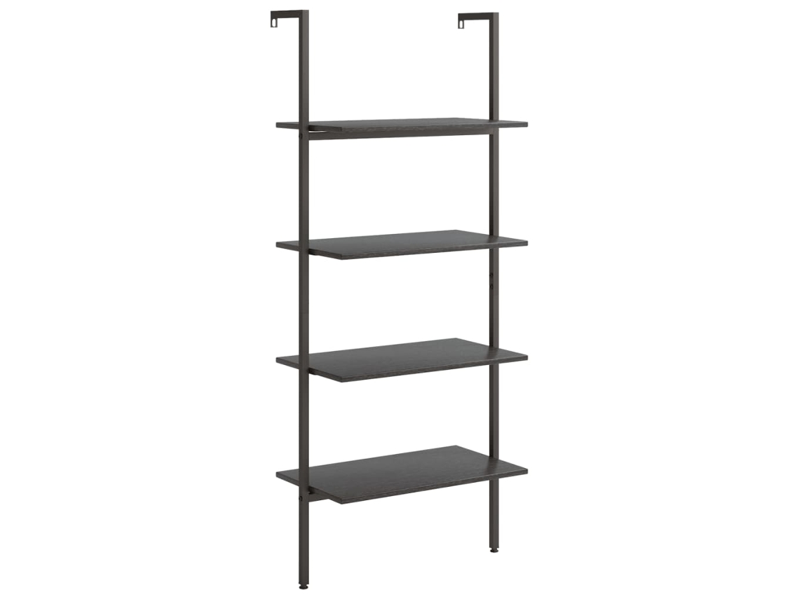Leaning Shelf, Leaning Shelves Vidaxl Preto Madeira Processada (n/a)