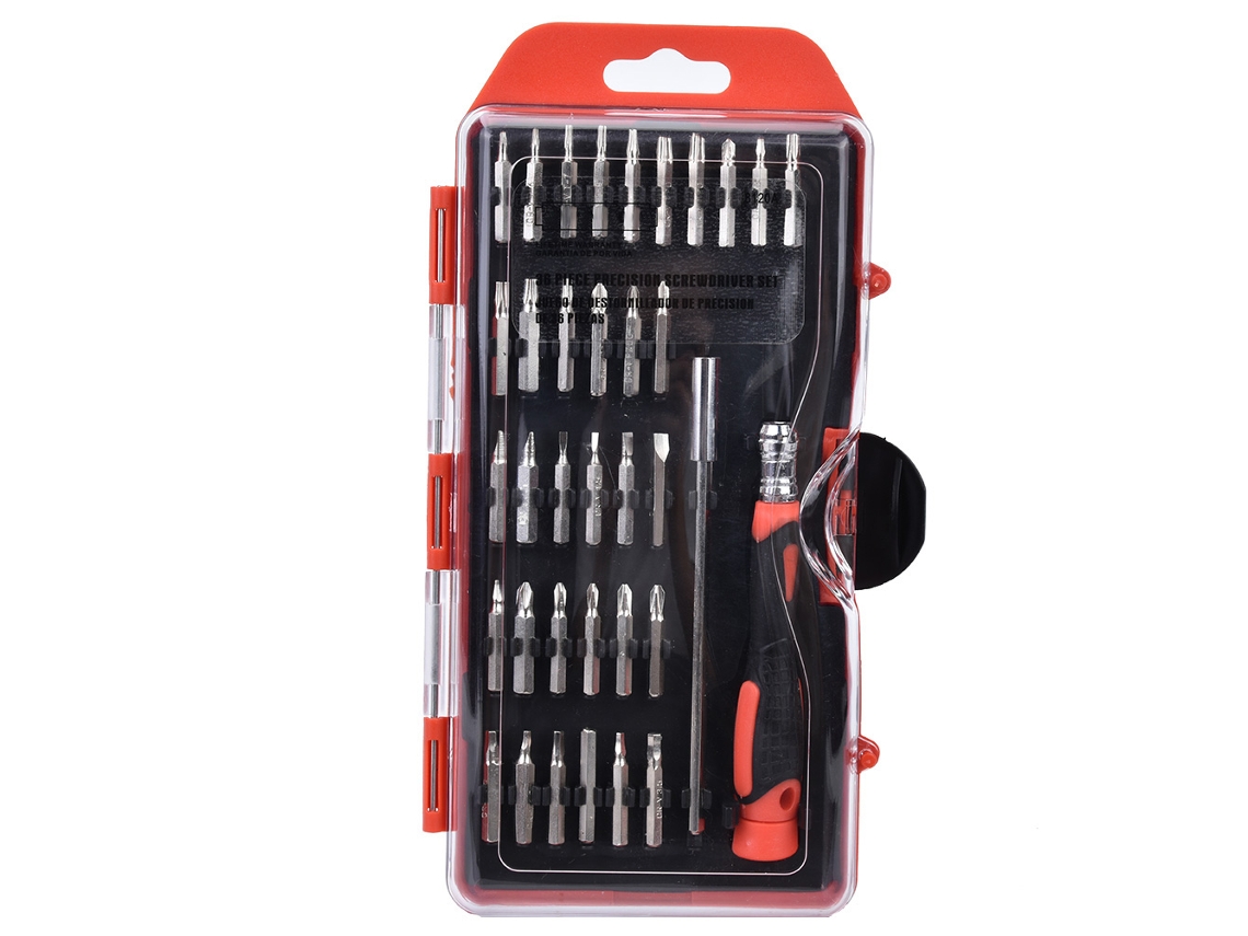 Conjunto De Parafusos Multifuncional 36 Peças Para Reparo De Celular E Notebook Aço Cr V