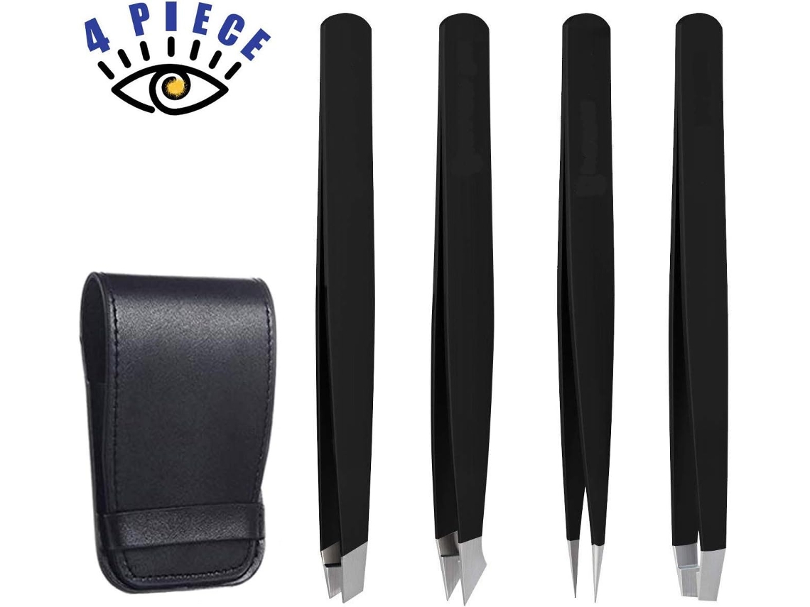 Conjunto de Ferramentas de Beleza 4 Peças Cor Preta