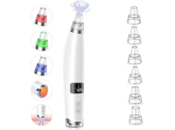 Aspirador De Pó Negro Máquina Recarregável De Cravo Facial Com 3 Modos 6 Sondas De Sucção E Tela Para Eliminar Cravos Branco Yunzii