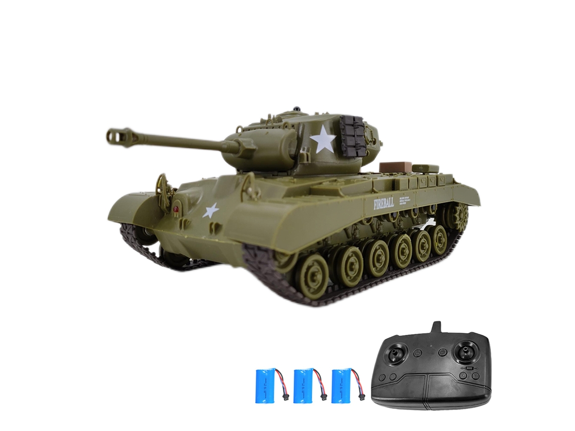 Mali tanque de Controle Remoto Militar 2.4ghz com Sistema de Combate Infravermelho, Torre Giratória 320° e Som e Luz Simulados