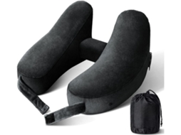Travesseiro Inflável De Viagem, Confortável E Com Suporte Para A Cabeça, Preto. Aquaforge