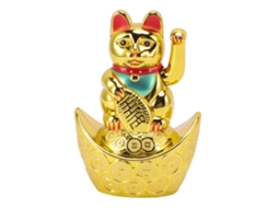 Ronjoe-gato Da Sorte Balançante Dourado 5.5 Polegadas Decorativo Para Hotel Café Casa Presente