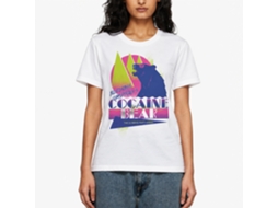 Rockinstone Cocaine Bear Bluegrass Conspiracy Retro White Adult T-shirt Size:m