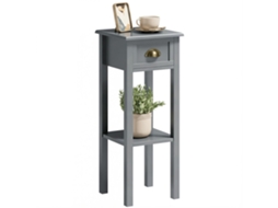 Mesa de Apoio com Gaveta, Prateleira, Estilo Moderno, 30x30x75cm, Branco ORBITRA COMMERCE
