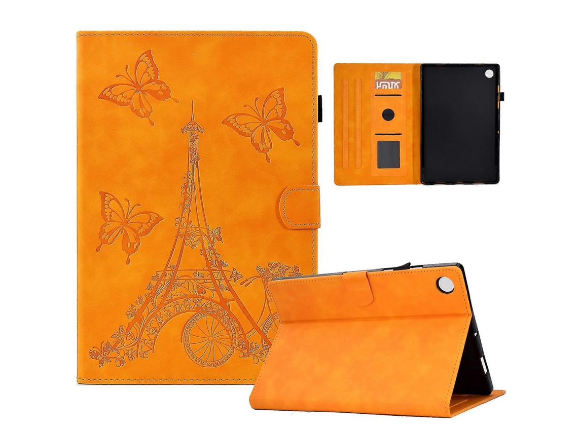 Capa De Couro Texturizado Para Tablet Lenovo M10 Plus Tower