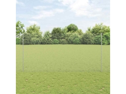 Vidaxl Cerca Hexagonal Com Poste 25 X 1,5 M Aço Galvanizado Prateado