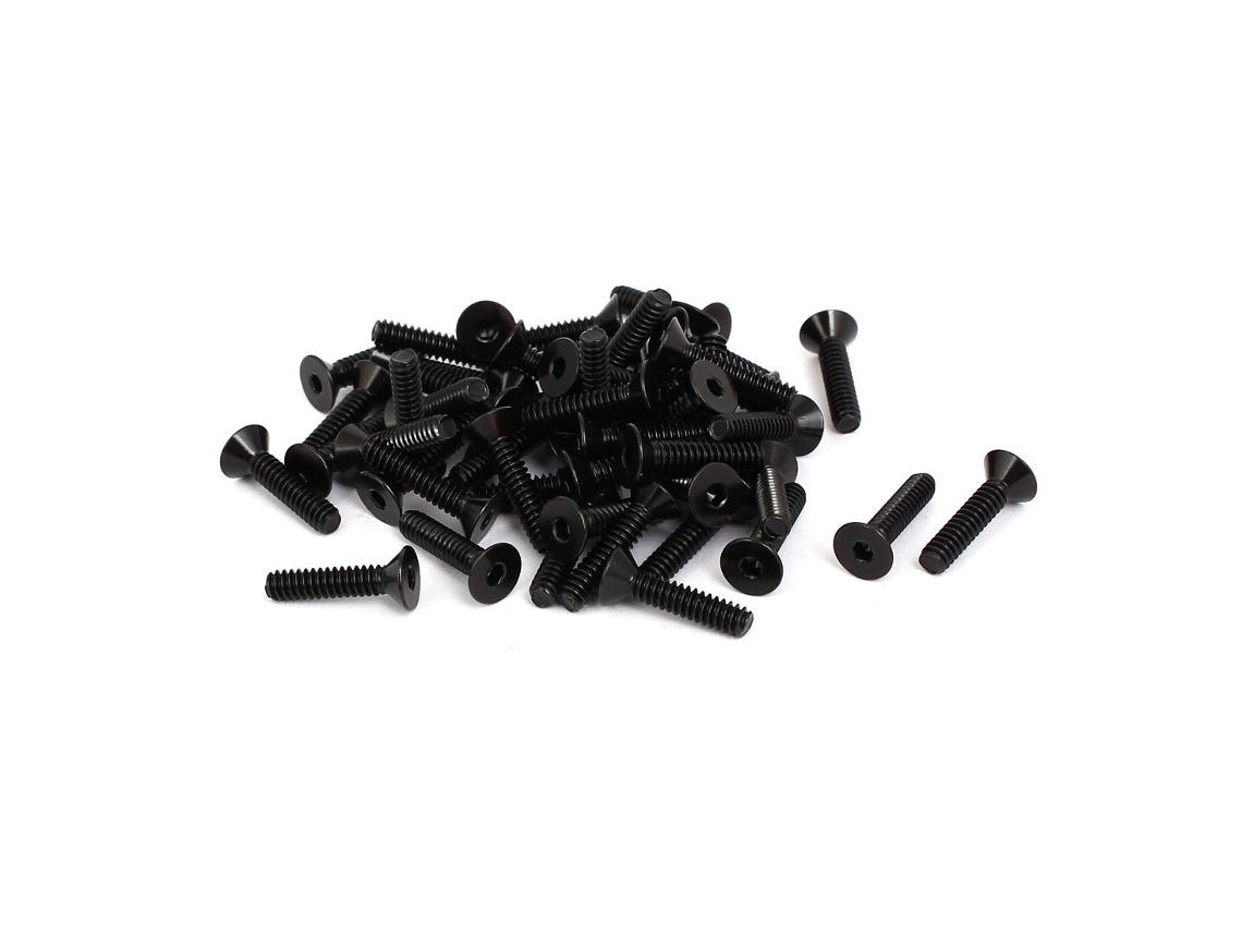 Parafuso Sextavado Escareado de Grau 10.9, 6 X 5/8', Preto, 50 Peças CHABERLU