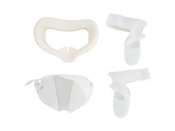 Capa De Silicone 4 Em 1 Para Oculus Quest 2: Face, Lente, Almofada E Grip Do Controle Vr