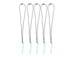 Mali 5pcs Colar Mordedor Bebê Silicone Seguro Grau Alimentar Dentição Sensorial Azul Claro