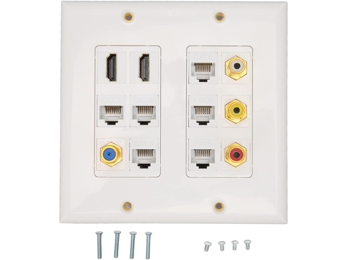 Placa De Parede Ethernet, Interface Multimídia Hd, Tomada De Placa De Parede Ethernet Com Ethernet R Gokoco