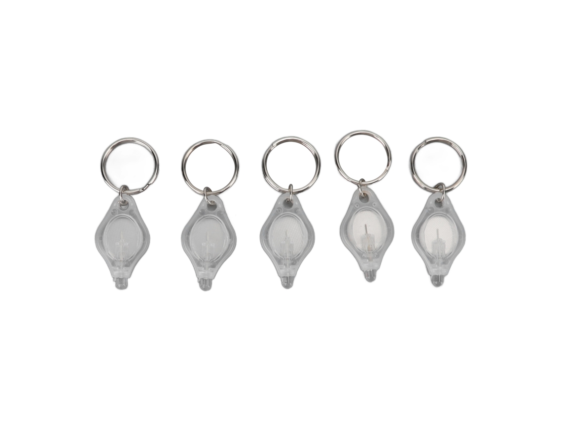 5pcs Lanterna LED Mini Chaveiro Portátil Luz Branca para Detecção de Joias S/MARCA