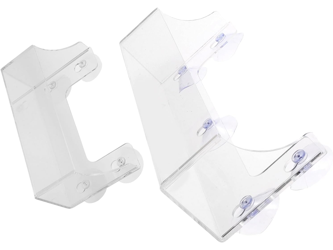Organizador de Geladeira Toyvian com Ventosas, 2 Peças, Acrílico Transparente, Sem Necessidade de Mobiliário, Capacidade para 3 a 5 Latas