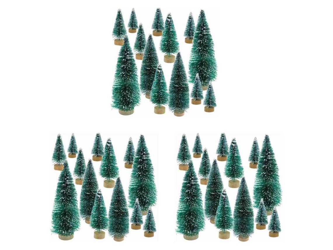 Conjunto De 102 Miniaturas De Pinheiros Com Neve E Geada Para Decoração De Mesa, Ideais Para Artesanato.-aquaforge