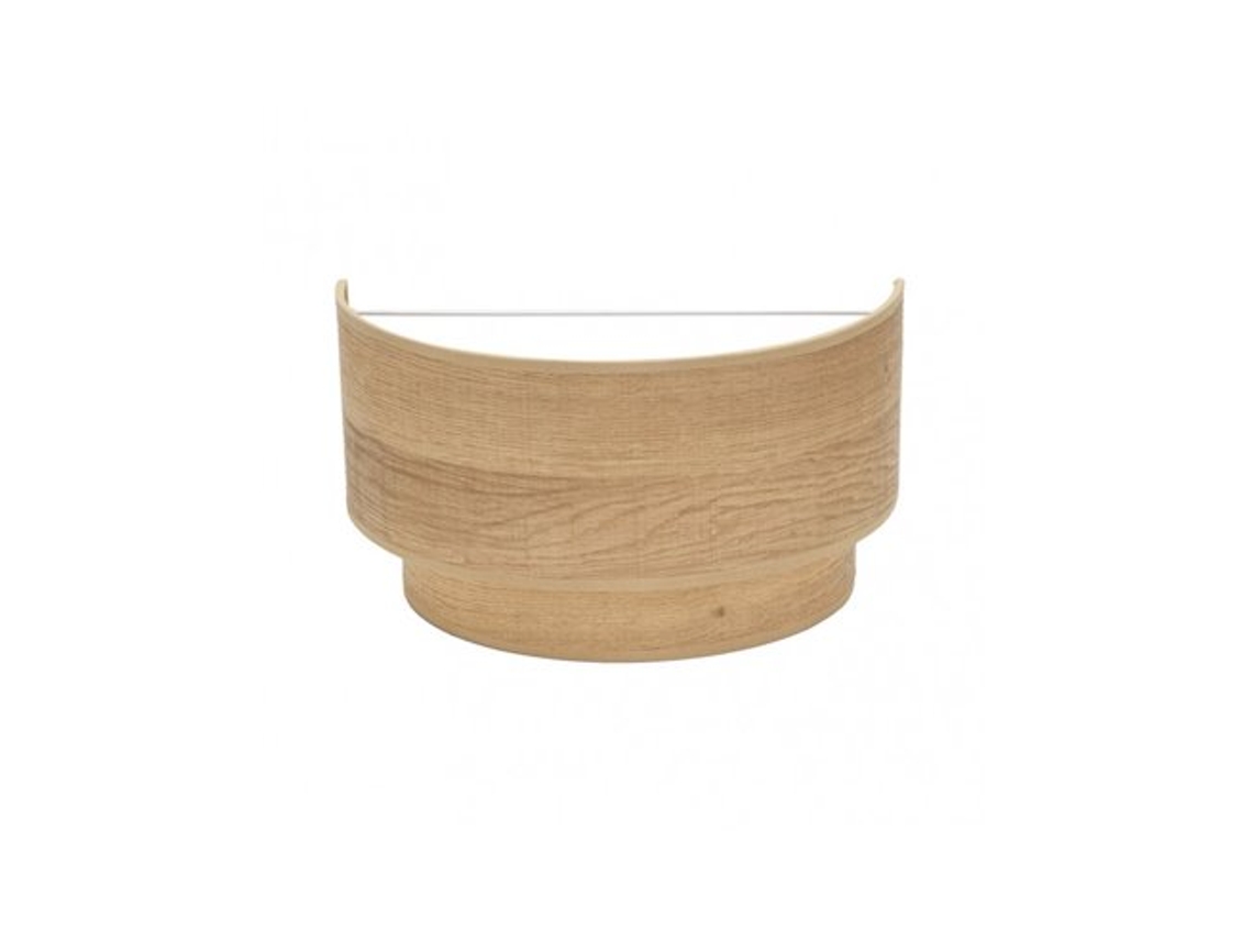 Candeeiro de Parede Double Smile 1Xe27 Madeira Clara 17X30X15 Cm FABRILAMP