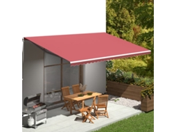 Vidaxl Tecido De Substituição Para Toldo Bordô 6x3,5 M Poliéster