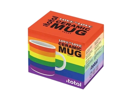 Caneca de Porcelana 295Ml ITOTAL Love Is Love Multicolor