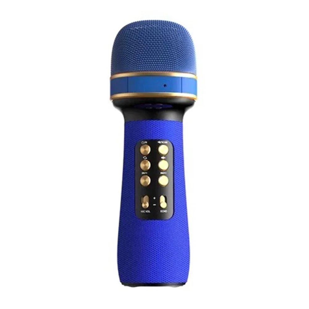 Microfone de Mão Sem Fio Compatível com Bluetooth para Cantar e Tocar Música MDUG (azul)
