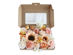 Laxiscreed Caixa De Flores Com Rosas E Girassóis Para Presente E Casamentos