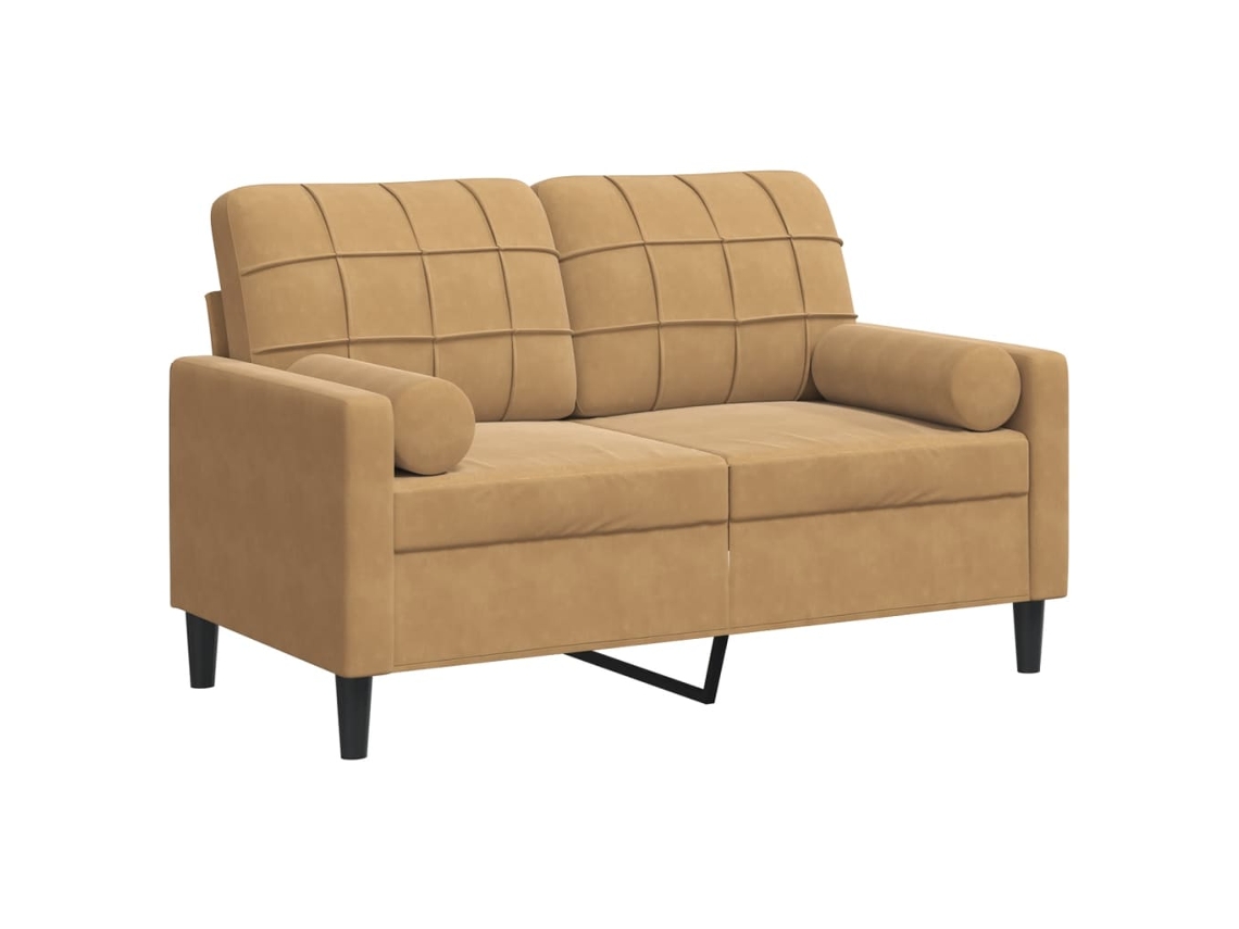 2-seater Sofa, 2-seater Sofas Vidaxl Marrom Veludo (n/a)