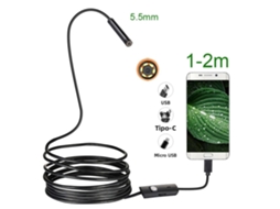 Endoscópio Android de 5,5 Mm 3 em 1 Usb/micro Usb/tipo C MDUG