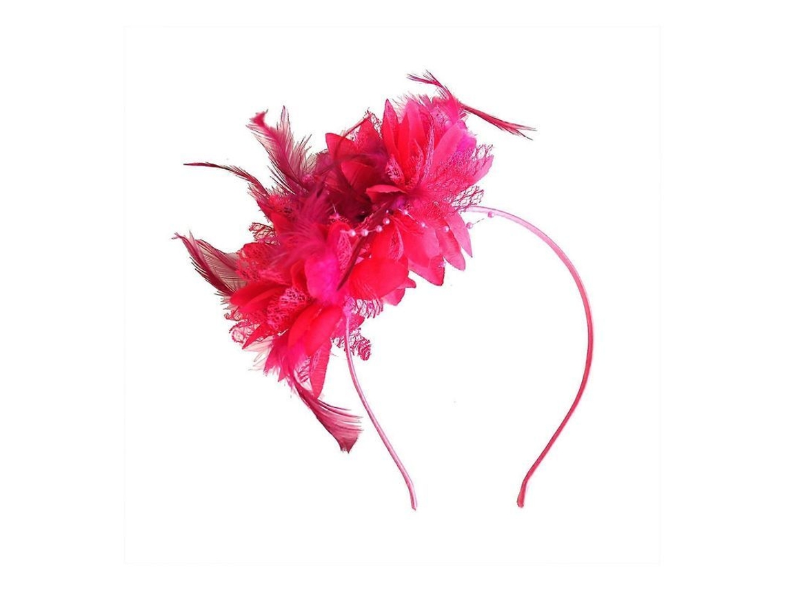 2026 diadema de Penas Vintage com Flores de Tela Acessório de Cabelo para Mulheres e Meninas Ocasiões Especiais